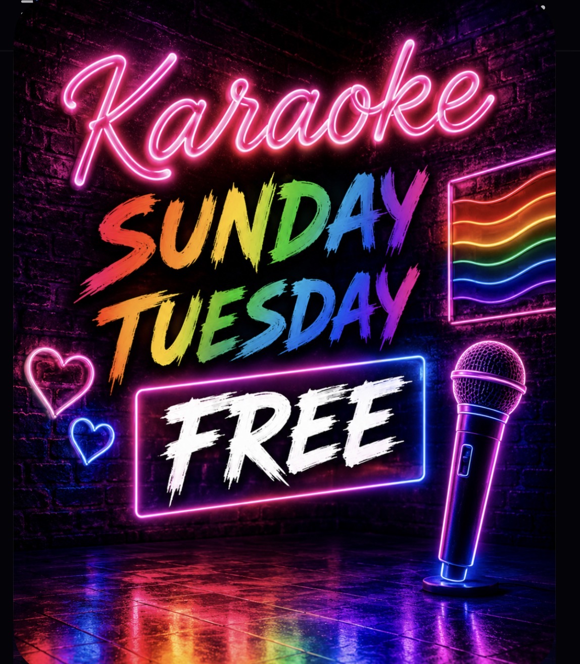 Karaoke Sunday and Tuesday